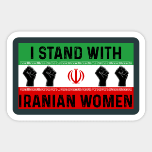 Stand with Iranian Women Flag of Iran Sticker